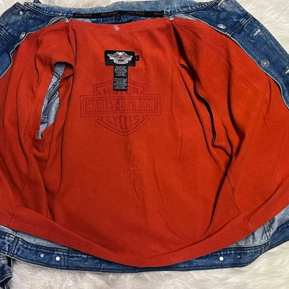 Vintage Denim Harley Davidson Jacket
